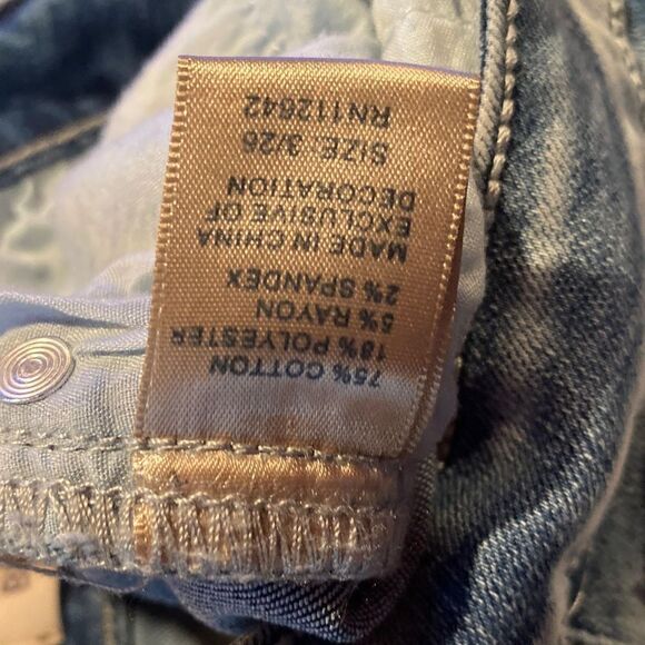 Blue Savvy Jean Shorts Denim Size 3 Junior Stars & Stripes - Picture 5 of 11